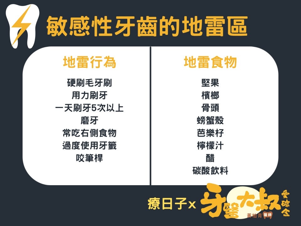 牙齒酸痛原因 敏感性牙齒
