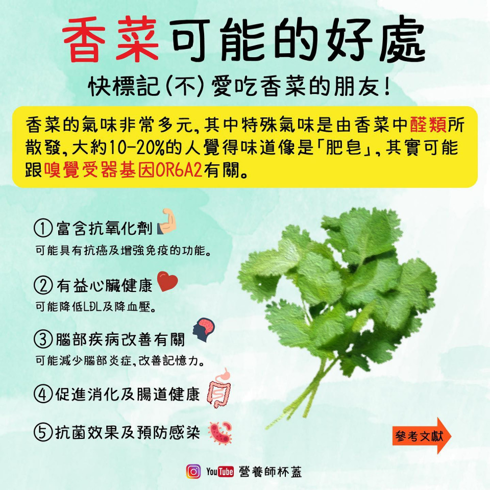 香菜可能的好處