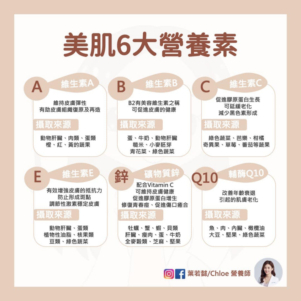 美肌6大營養素